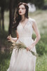 Robe de mariée incroyable ceinture avec perles romantique elégant - 3