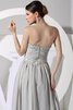 Robe de soirée avec chiffon ruché de col en cœur decoration en fleur - 7
