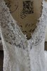 Ärmelloses Meerjungfrau Spitze bodenlanges Brautkleid mit Kapelle Schleppe mit V-Ausschnitt - 3