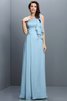 One Schulter A-Line Anständiges Brautjungfernkleid aus Chiffon mit Empire Taille - 18