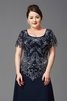 Abito mamma Sposa in Chiffon Principessa con Manica Corte A Terra Naturale - 5