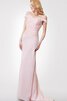 Robe demoiselle d'honneur simple derniere tendance en chiffon avec décoration dentelle - 2