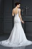 Ärmelloses Normale Taille Anständiges Brautkleid mit Bordüre aus Satin - 2