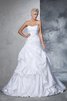 Clasico Vestido de Novia de Largo de Apliques de Cola Capilla de Natural - 1