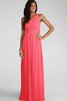 Abito da Damigella moda in Chiffon monospalla con Increspato - 15