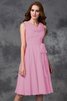 Abito da Damigella Naturale Principessa in Chiffon A-Line Cerniera - 22