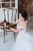 Abito da Sposa Fuori dalla spalla Romantico Cuore stravagante A-Line Cerniera - 4