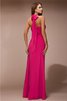Vestido de Dama de Honor en Gasa de Hasta el suelo de Largo de Escote halter - 30
