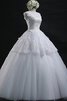 Duchesse-Linie Juwel Ausschnitt Tüll romantisches Brautkleid mit Bordüre mit Schichtungen - 3