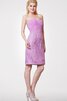 Robe demoiselle d'honneur romantique facile fermeutre eclair ruché de fourreau - 3