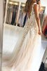 Tüll Wunderschönen A Linie V-Ausschnitt Ballkleid mit Sweep Zug - 2