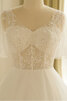 Robe de mariée appliques en dentelle avec perle manche nulle élégant - 10