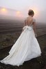 Abito da Sposa A-Line Senza Maniche A Terra V-Scollo Principessa - 2