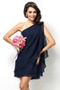 Normale Taille Chiffon A-Linie Ärmelloses Prinzessin Brautjungfernkleid - 1