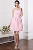 Chiffon Drapiertes Ärmelloses Mini Brautjungfernkleid mit Herz-Ausschnitt - 20