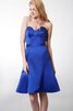 Robe demoiselle d'honneur simple luxueux de lotus en satin avec sans manches - 4
