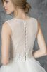 Plissiertes Tüll Juwel Ausschnitt einfaches romantisches Brautkleid mit Knöpfen - 4