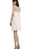 Reißverschluss drapiertes trägerloser Ausschnitt Chiffon mini Abschlusskleid - 2