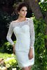 Vintage Normale Taille Schaufel-Ausschnitt Reißverschluss Extravagantes Brautkleid - 7