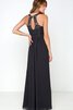 Robe demoiselle d'honneur plissé simple au niveau de cou avec sans manches - 12