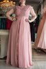 Kurze Ärmeln Prinzessin Chiffon Ballkleid für Übergröße mit Bordüre - 2