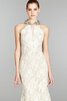 Robe de mariée naturel avec sans manches dénudé de traîne moyenne collant - 3