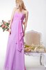 Robe demoiselle d'honneur facile en chiffon de lotus avec zip ruché - 2