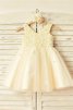 Abito da Cerimonia Bambini con Perla Naturale Principessa Senza Maniche A-Line - 2