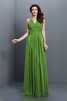 Reißverschluss Ärmellos Prinzessin Chiffon V-Ausschnitt Brautjungfernkleid - 14
