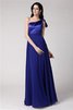 Robe de bal longue avec fronce de princesse satin tissé extensible fermeutre eclair - 1