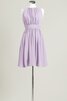 Robe demoiselle d'honneur bref col ras du cou a-ligne manche nulle - 18