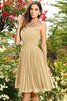 Prinzessin Empire Taille Chiffon Plissiertes Brautjungfernkleid ohne Ärmeln - 12