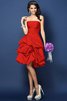 Robe demoiselle d'honneur ruché a-ligne avec sans manches avec zip de bustier - 21