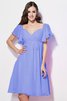 Robe demoiselle d'honneur bref en chiffon avec manche courte collant de lotus - 18