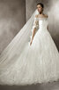 Robe de mariée avec zip en tulle pétillant de mode de bal formelle - 2