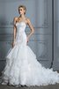 Abito da sposa moda a chiesa squisito convenzionale senza maniche con bottone - 5