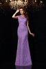 Reißverschluss Satin Ärmelloses Schaufel-Ausschnitt Anständiges Ballkleid - 1