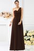 Empire Taille Prinzessin Reißverschluss Bodenlanges Brautjungfernkleid mit Plissierungen - 7