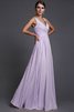 Normale Taille A Linie V-Ausschnitt Prinzessin Bodenlanges Brautjungfernkleid - 18