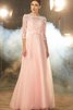 Robe de bal longue avec lacets textile en tulle avec manche 1/2 manche nulle - 4