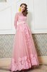 Prinzessin Natürliche Taile A Linie Anständiges Ballkleid mit Schaufel Ausschnitt - 3
