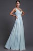 Normale Taille A Linie V-Ausschnitt Prinzessin Bodenlanges Brautjungfernkleid - 17