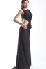 Robe de soirée noeud longueur au ras du sol avec sans manches ruché - 5