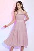 Robe demoiselle d'honneur plissé simple de princesse au drapée avec chiffon - 21