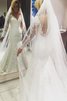 Robe de mariée elégant naturel de traîne courte avec manche longue maillot - 1