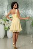 A Linie Ein Schulter Chiffon gerüschtes Cocktailkleid - 6