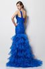 Vestido de Fiesta de Corte Sirena en Tul de Drapeado de Plisado de Largo - 2