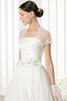 Robe de mariée luxueux formelle textile taffetas de traîne courte avec zip - 3