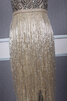 Leuchtenden Ewiges Satin V-Ausschnitt Schickes Ballkleid - 7