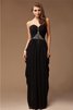 Robe de soirée longue moderne de fourreau avec perle fermeutre eclair - 1